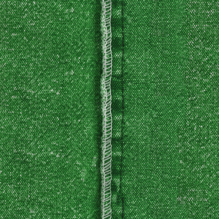Seamless Green Denim fabric with seams, denim jacket, denim pants, for background or fabric sample sale. Seam on denim.の写真素材