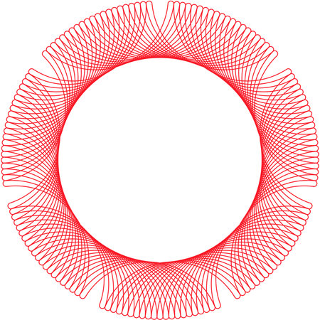 Simple red lines frame with double stroke. Monogram blank for text design. Ink pattern for greeting cards, documents or wedding invitations.の写真素材