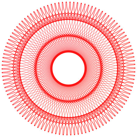 Simple red lines frame with double stroke. Monogram blank for text design. Ink pattern for greeting cards, documents or wedding invitations.の写真素材
