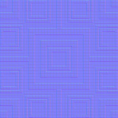 Technical normal map with concentric square tiles and grid layout for architectural flooring and...