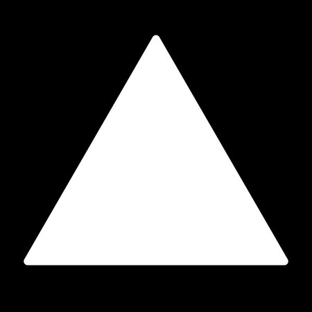 Triangle silhouette icon with sharp corners. Grunge filter. Monochrome particles abstract for wallpaper or background copy mask for photo editor. High resolution photo filter.の写真素材