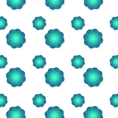 Modern fllower icon seamless pattern on white background, Vector illustrationのイラスト素材