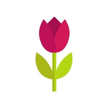 Tulip, flat desing. Vector illustrationのイラスト素材