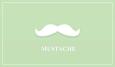 Mustache logo. Classical old style. Ä°solated vector illustrationのイラスト素材