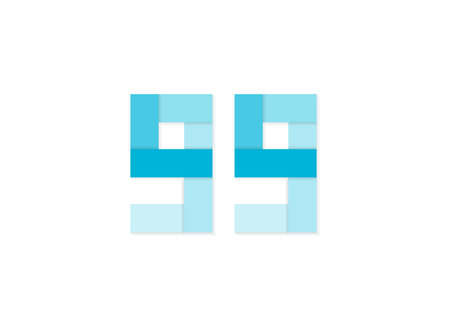 A Letter vector font, modern layers design.