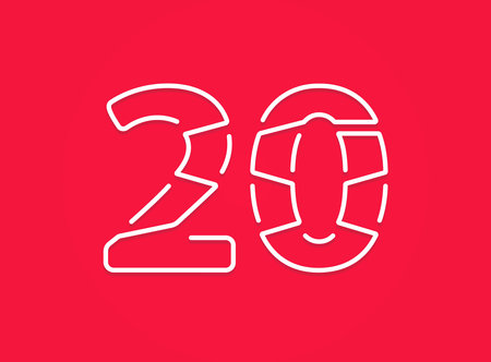 15 number. Modern trendy, creative style design. For logo, brand label, design elements, corporate...