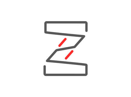 Z vector letter, modern desing. Line stroke, unique font. For poster, logo, brand label etc. Eps10 illustrationのイラスト素材