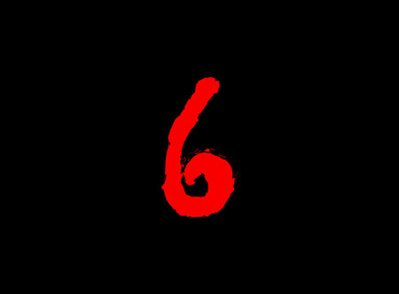 26 Horror bloody, scary vector number. Insane Fear brutal, scream font. Wicked night theme style...
