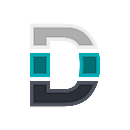 V vector font alphabet, modern dynamic design. Black, irish blue, white color. For; design elements; logo, creative poster, corporate identity, application etc.のイラスト素材