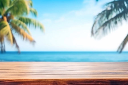 Table Top And Blur Nature of the Background. for product displayの素材