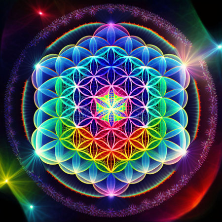 abstract fractal background a computer-generated 2D illustration, textureの素材