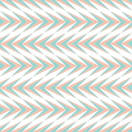 Bicolor simple geometric pattern in green and coral palette