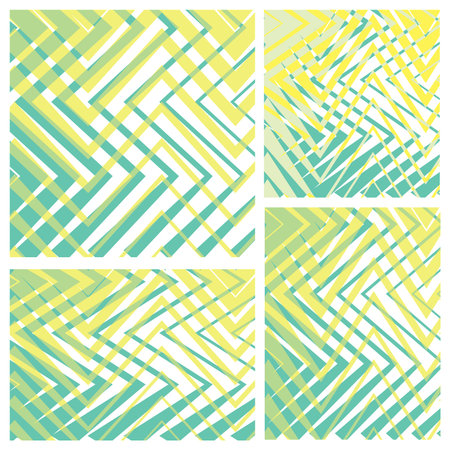 The pattern of the individual rectangles green