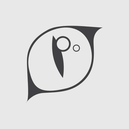 Silhouette of cat eyes on a white background.のイラスト素材