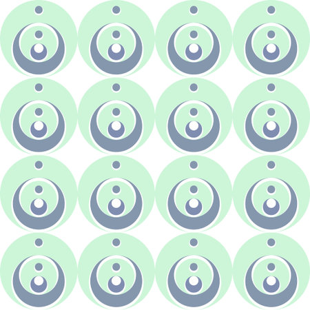 Original seamless pattern of circles and semicircles. Geometric pattern.