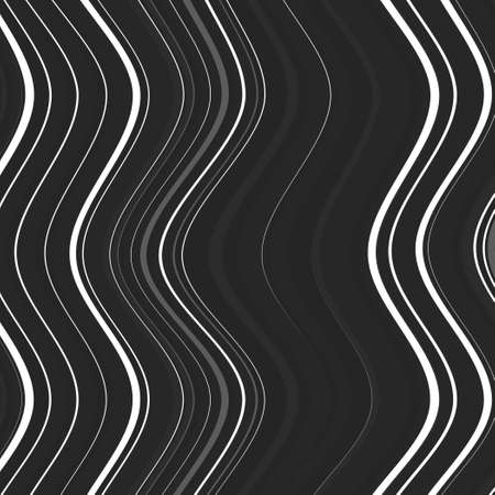 Background of bright wavy lines. Divorces paint. Monochrome image.のイラスト素材