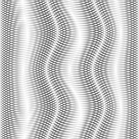 Original background with geometric shapes. Monochrome image. Waves. The distortion of space.のイラスト素材