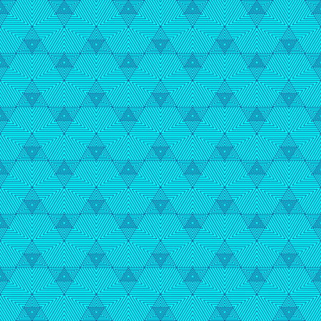 Turquoise pattern of lines and triangles. Geometric figures.