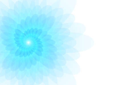 Beautiful flower on a white background. Whirlpool of the petals. Cold tone.のイラスト素材