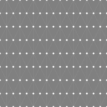 Geometric pattern on a gray background. Dots and lines. Monochrome image.のイラスト素材