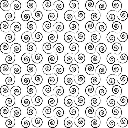 Black floral pattern on a white background. Natural forms.のイラスト素材