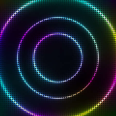 Abstract background with black dots. The spectrum of colors. Circles on the water.のイラスト素材