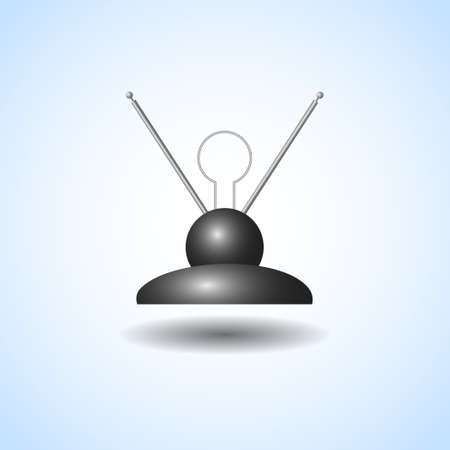 Antenna for radiopriemknika or TV. Icon in vintage style.のイラスト素材