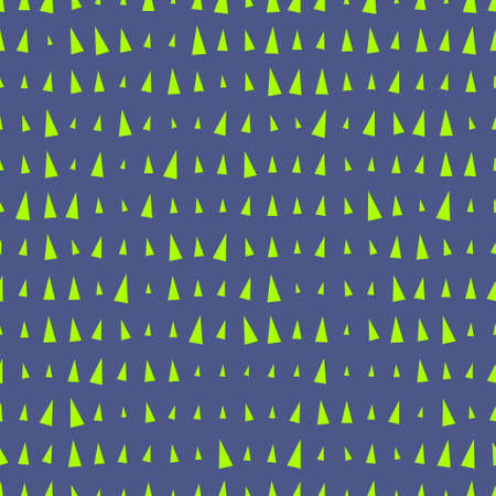 Seamless pattern with triangles on a blue background. Bright pattern. Chaos and order.のイラスト素材