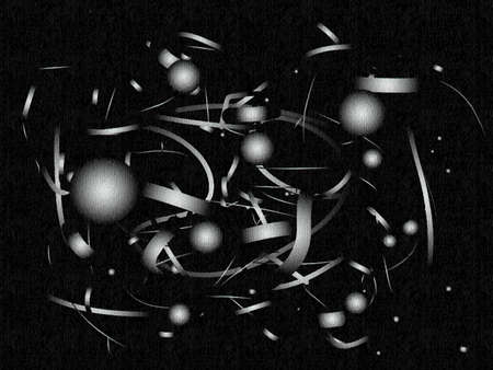 Abstract background with a variety of geometric shapes. Monochrome image.のイラスト素材
