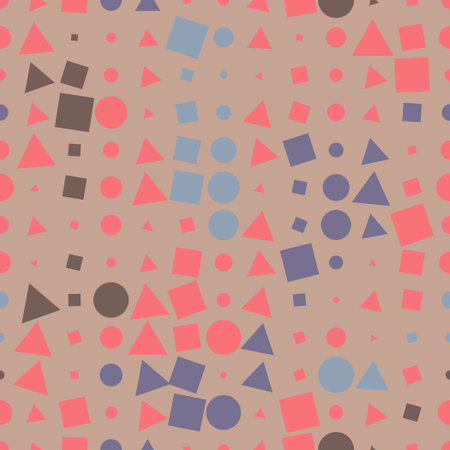 Seamless pattern with squares on a dark background. The movement of geometric shapes. The color of...
