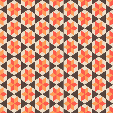 Seamless pattern with bright stars. Bright colors. Ethnic style.