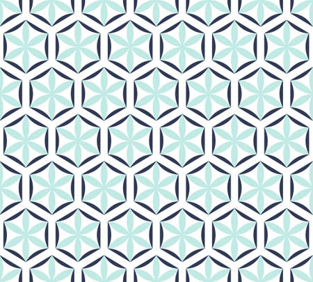 Seamless geometric pattern on a white background. Flowers and petals.のイラスト素材