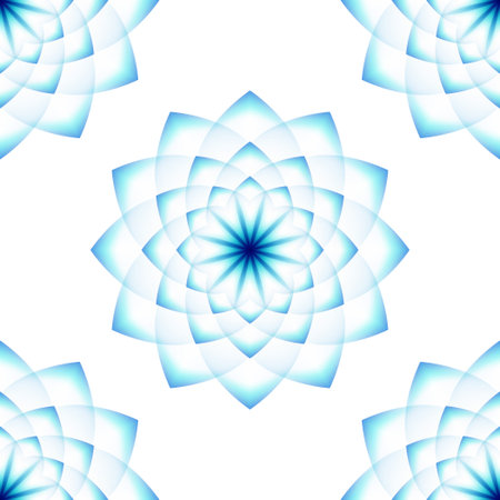 Abstract seamless pattern with flowers. White background.のイラスト素材