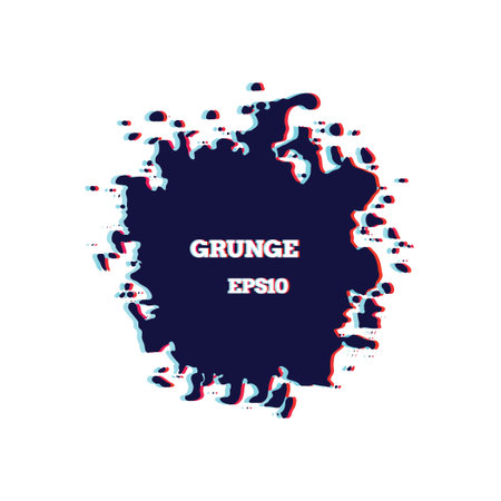 Abstract ink stain on a white background. The color distortion. Optical effects.のイラスト素材