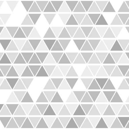 Bright triangles arranged on a white background. Mosaic. Shades of gray.