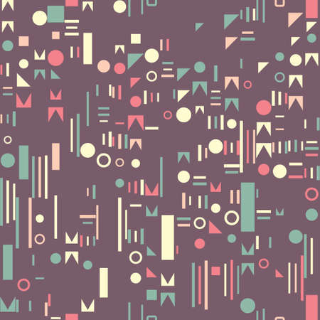 Abstract seamless mosaic on a dark background. Muted shades.のイラスト素材