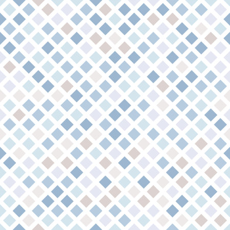 Abstract seamless mosaic on a white background. Shades of blue and beige.のイラスト素材