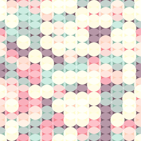 Seamless pattern of geometric circles. Contrasting colors and shades.のイラスト素材