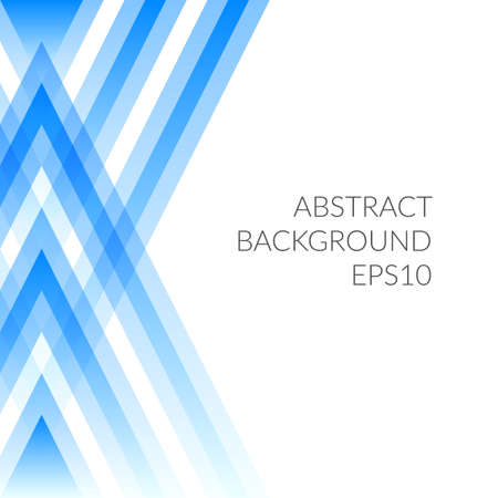 Abstract image with blue triangles on a white background. Empty space.のイラスト素材