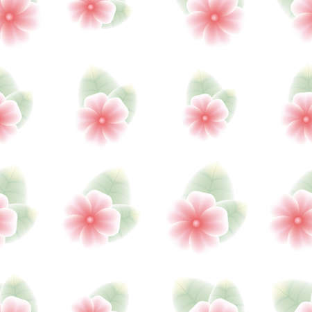 Seamless pattern with tender flowers on a white background. Floral pattern.のイラスト素材