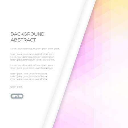 Abstract original beautiful background of bright triangles. White empty space for text. The volumetric image.のイラスト素材