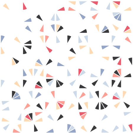 Abstract seamless pattern with lots of different colored triangles. The chaotic arrangement of...