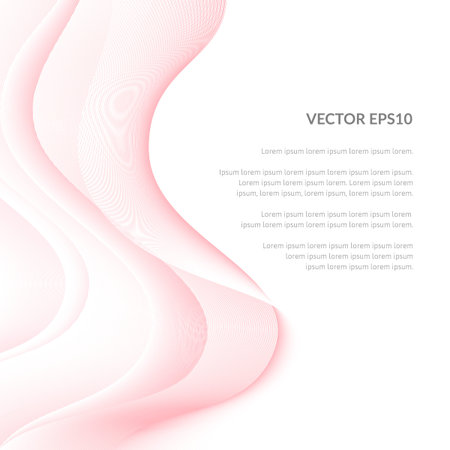 Abstract geometric pattern of pink waves and curves. Empty space for text.のイラスト素材