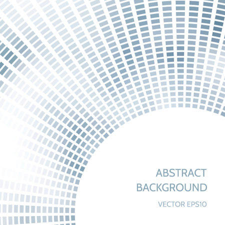 White background with a pattern of blue geometric shapes. Empty space for text.のイラスト素材