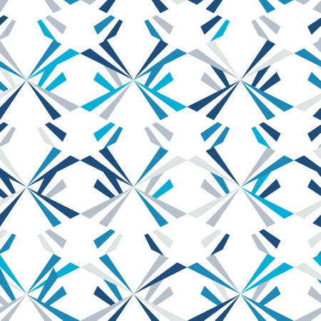 Seamless original pattern of blue triangle on a white background. Geometric background.のイラスト素材