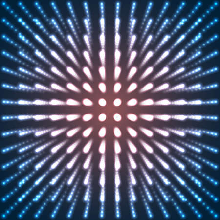 Abstract bright background with lots of sparkling lights. Club style. The illusion of volume.のイラスト素材