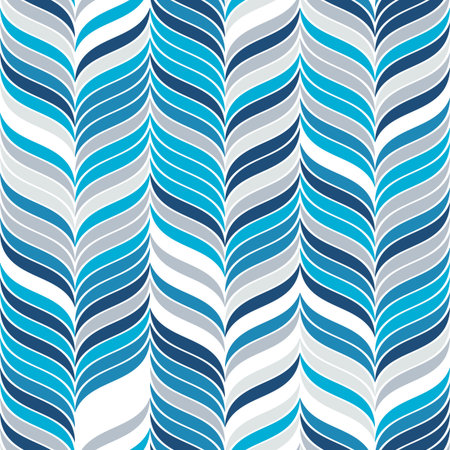 Abstract seamless pattern with set of wavy elements. Original background.のイラスト素材