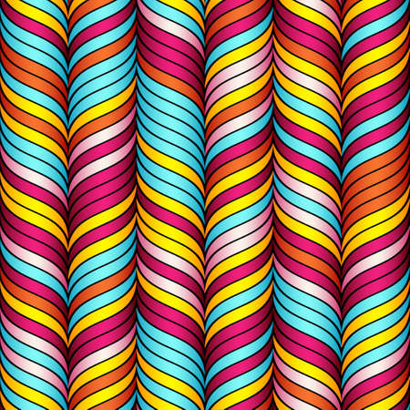 Abstract seamless pattern with set of wavy elements. Original background.のイラスト素材