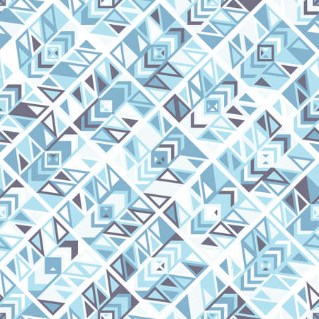 Abstract seamless pattern of various geometric elements. Ethnic style.のイラスト素材