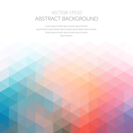 Abstract geometric background with many multicolored triangles. Bright colors.のイラスト素材
